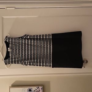Brand new, never worn, black and white drop waist dress